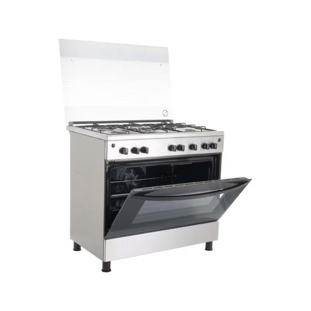 Zanussi Cooker 90 Cm 5 Burners Silver ZCG922A6XA. Zanussi Cooker 90 Cm 5 Burners Silver ZCG922A6XA.